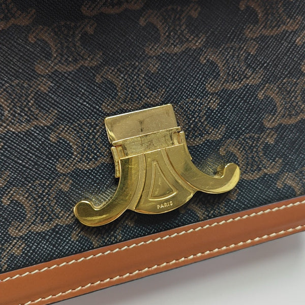 TRIOMPHE Small Coated Canvas Brown