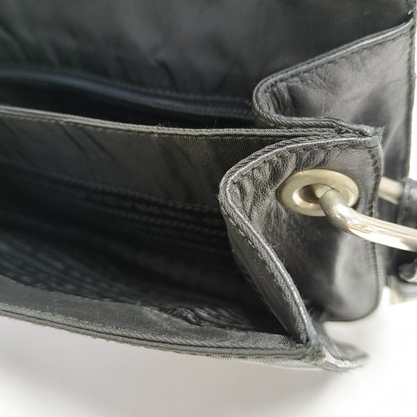 Nylon Shoulder Bag Black