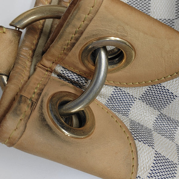 GALLIERA GM Damier Azur Coated Canvas White