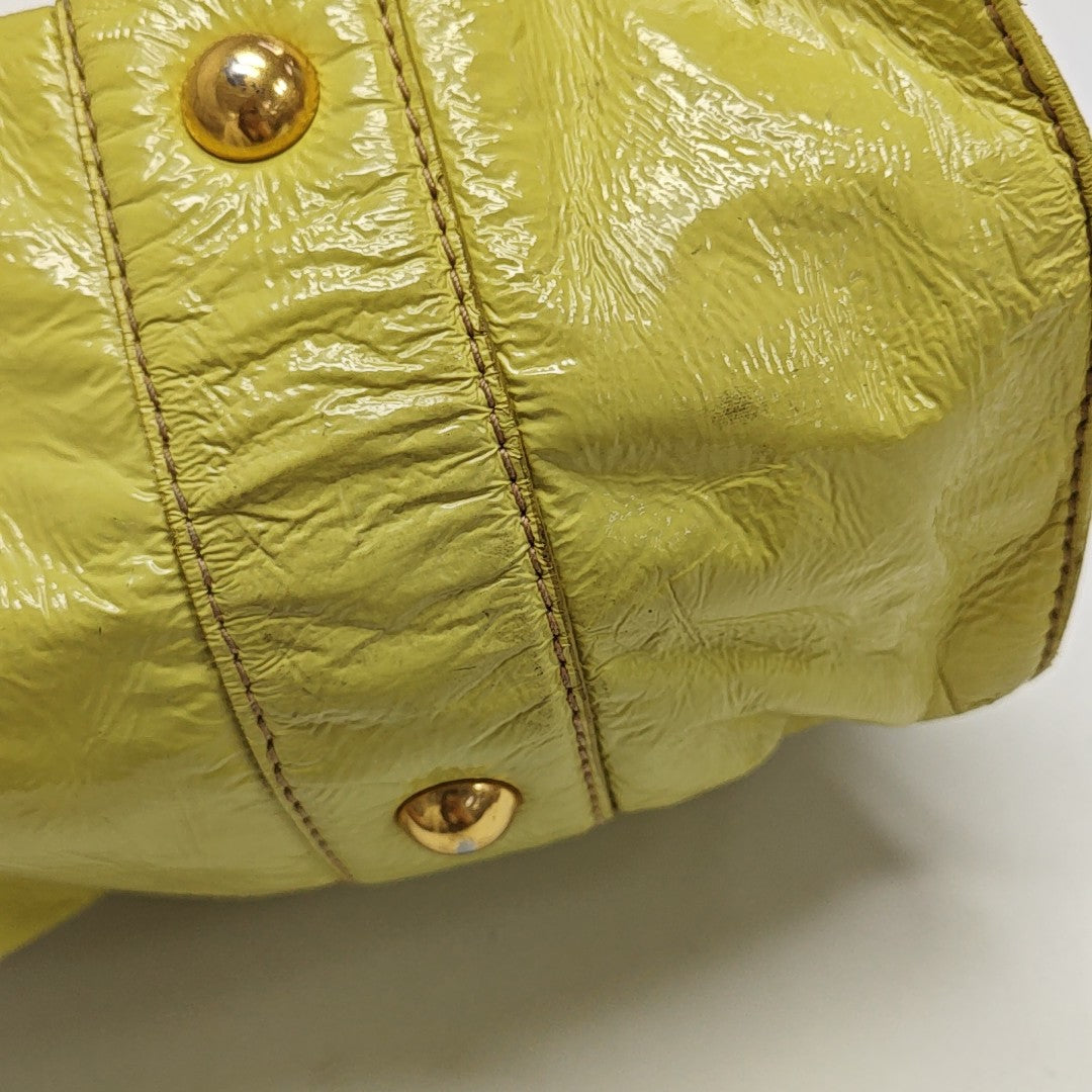 Calfskin Tote Bag Large Yellow
