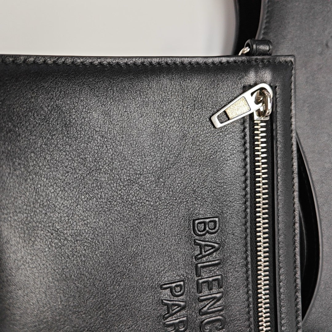 Calfskin Top Handle Bag Black