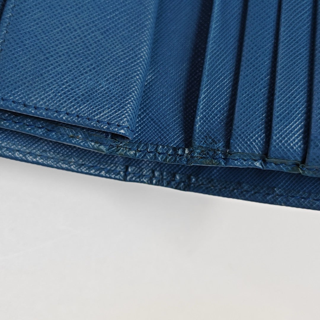 Calfskin Wallet Small Blue