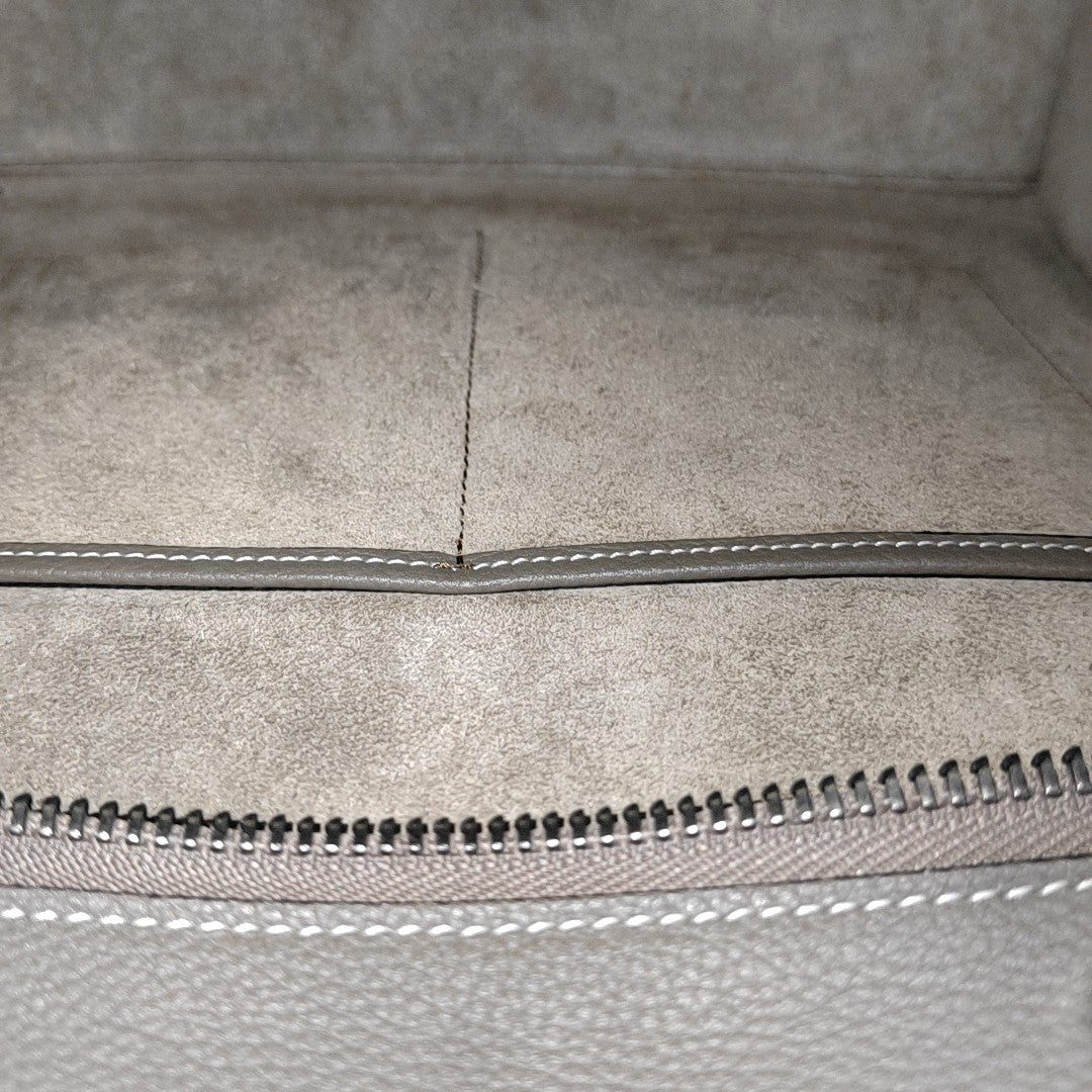 Authenticated pre-owned  LUGGAGE Micro Calfskin Gray - Tote Bag at Looply
