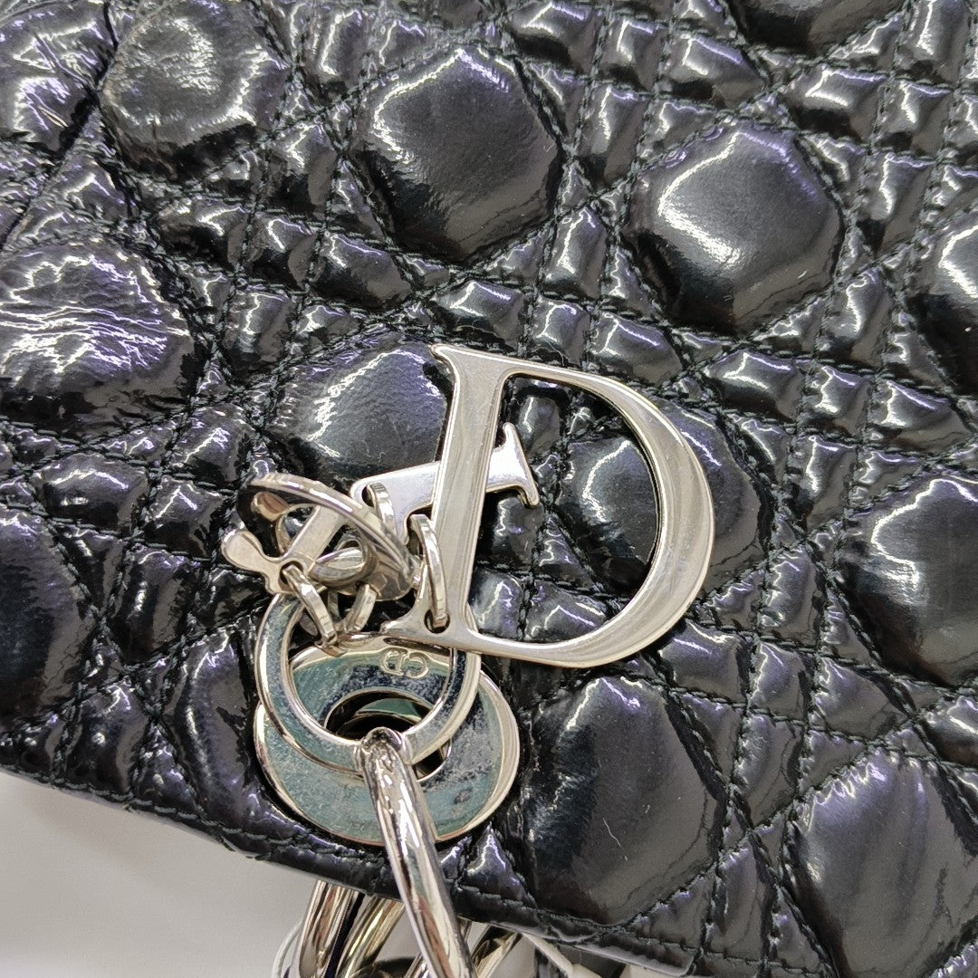 Dior Soft Cannage Patent Leather Black