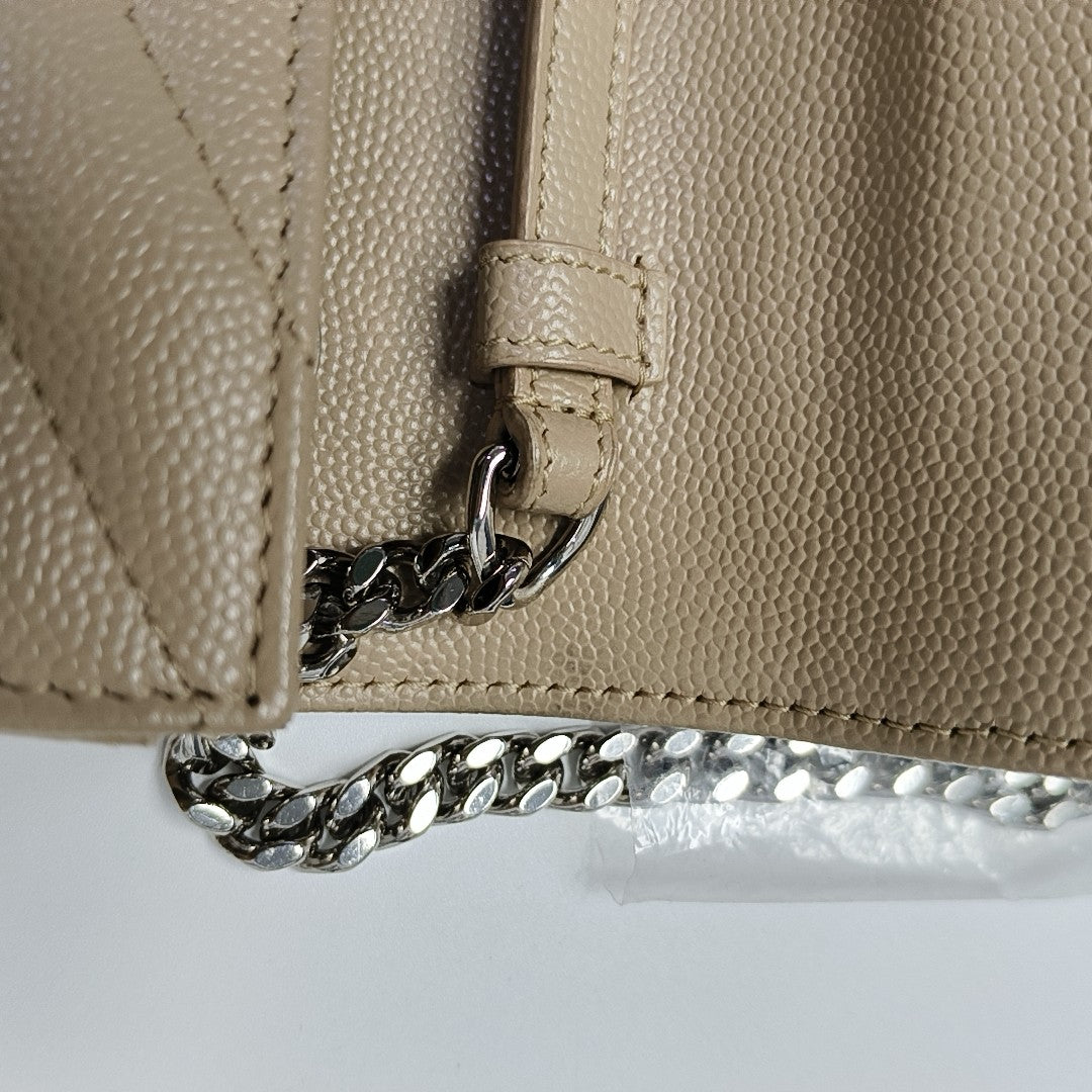 MONOGRAM Medium Chevron Calfskin Beige
