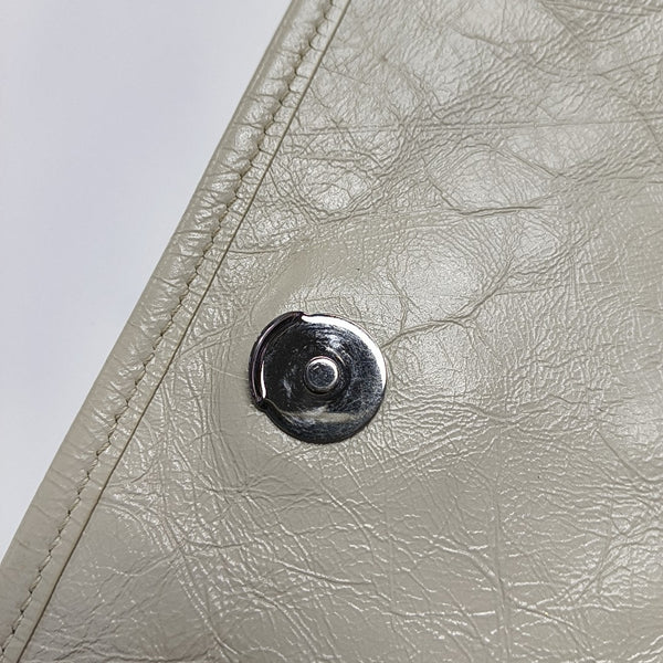NIKI Medium Chevron Calfskin Beige