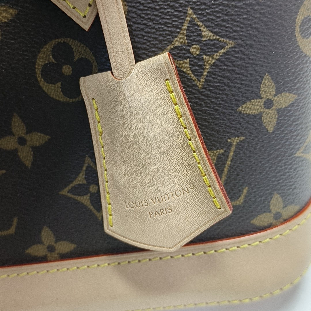 ALMA BB Monogram Coated Canvas Brown
