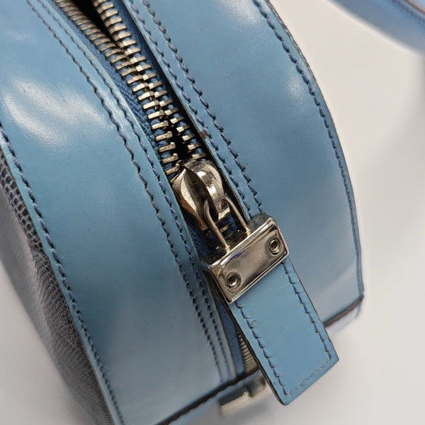 Calfskin Top Handle Bag Blue