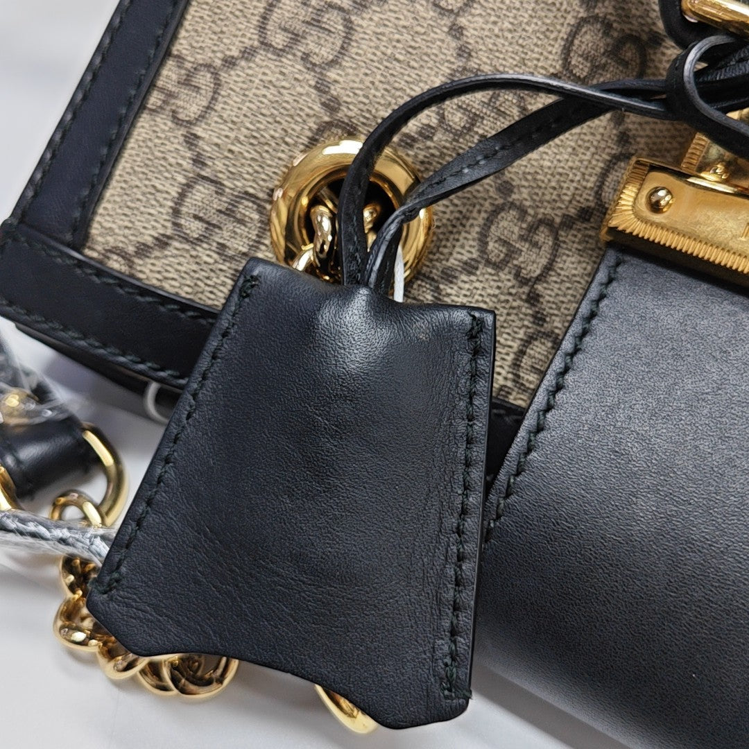 Padlock Small Monogram Coated Canvas Beige