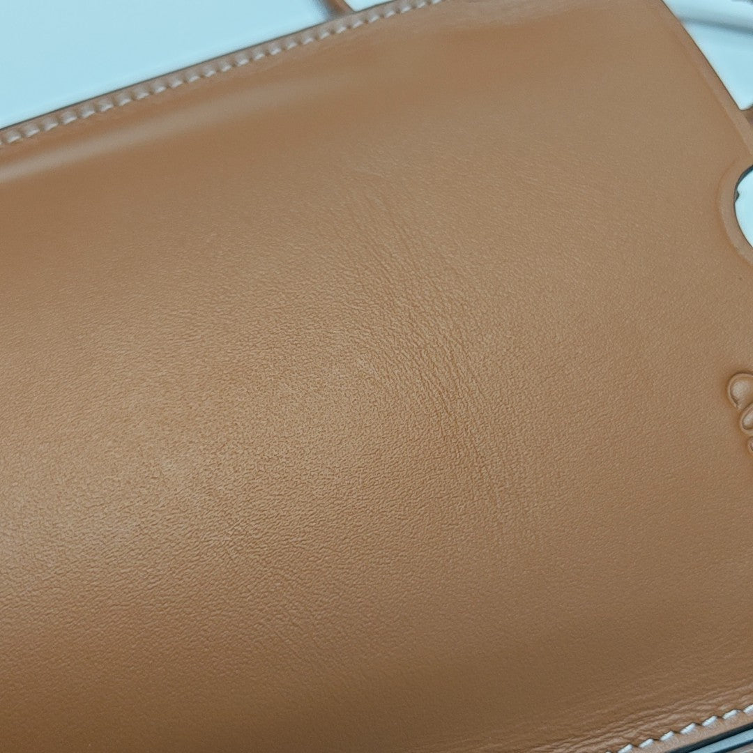 Calfskin Shoulder Bag Brown