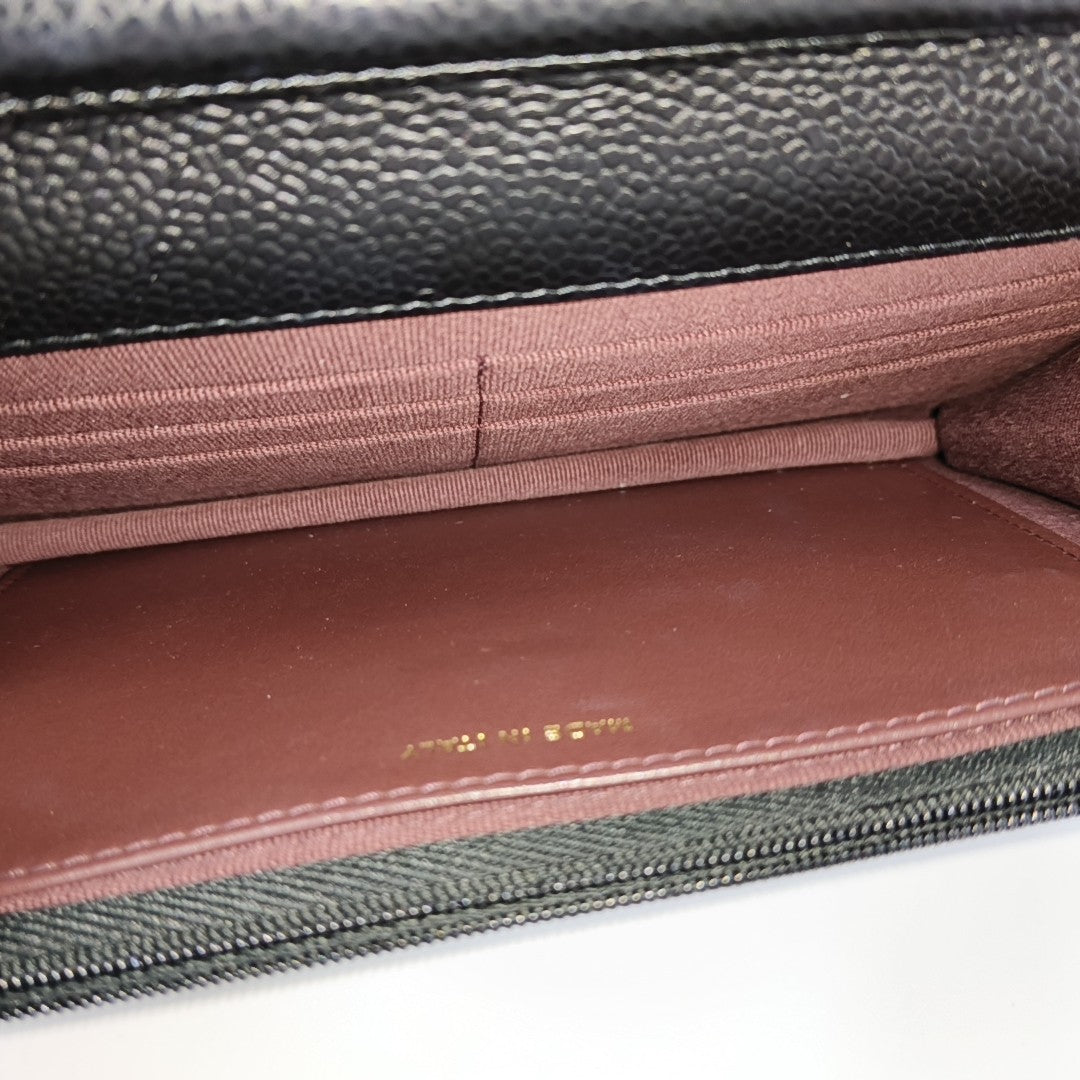 WOC Quilted Grained Calfskin Black
