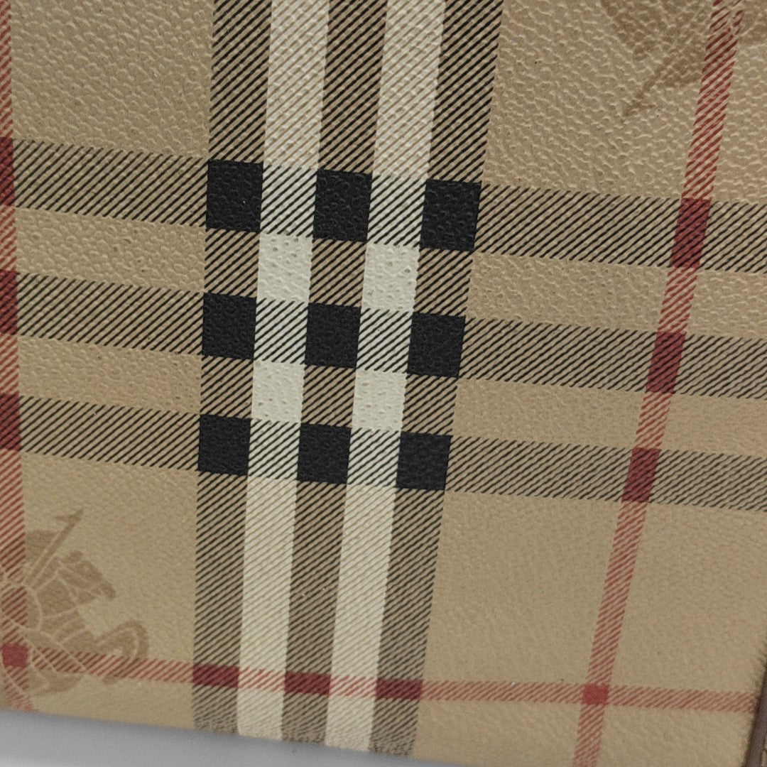 Coated Canvas Top Handle Bag Brown