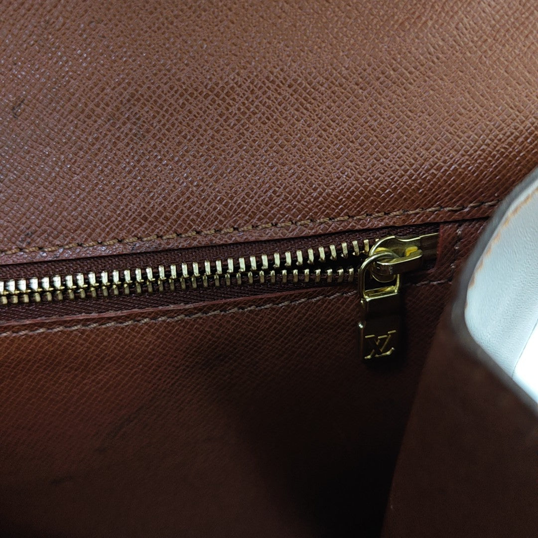MONCEAU Monogram Coated Canvas Brown