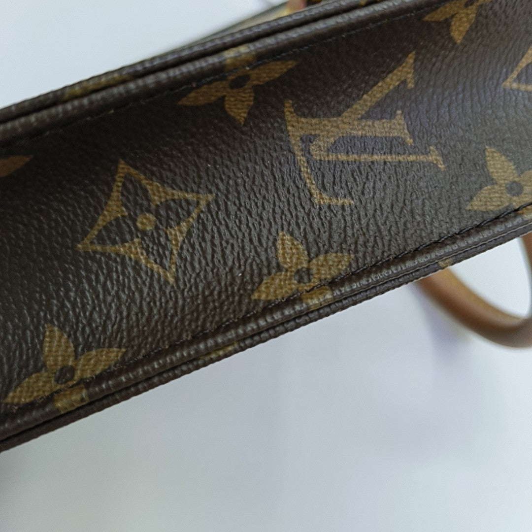 SAC PLAT Mini Monogram Coated Canvas Brown