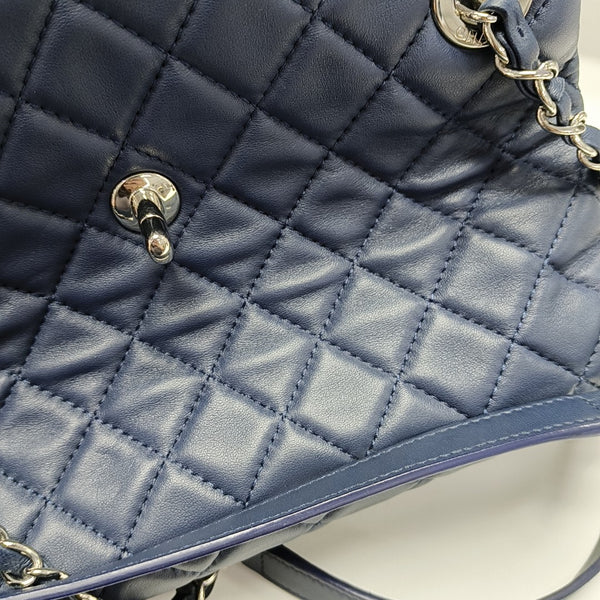 Quilted Lambskin Shoulder Bag Blue