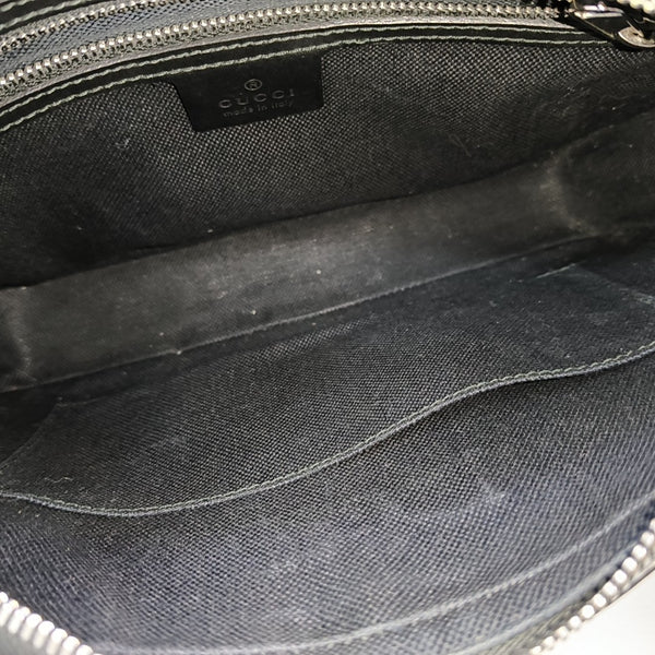 GG Supreme Small Monogram Coated Canvas Black