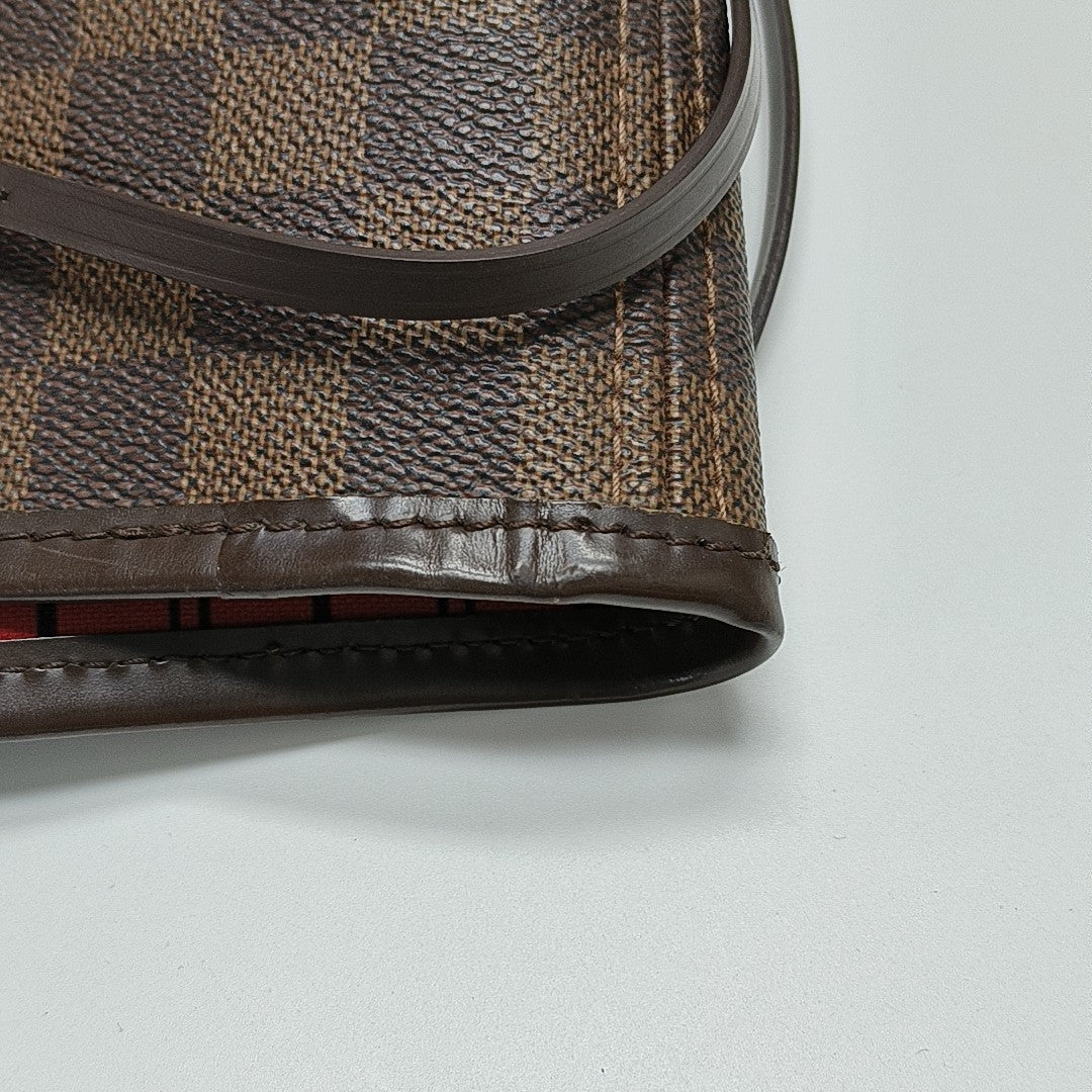 NEVERFULL GM Damier Ebene Coated Canvas Brown