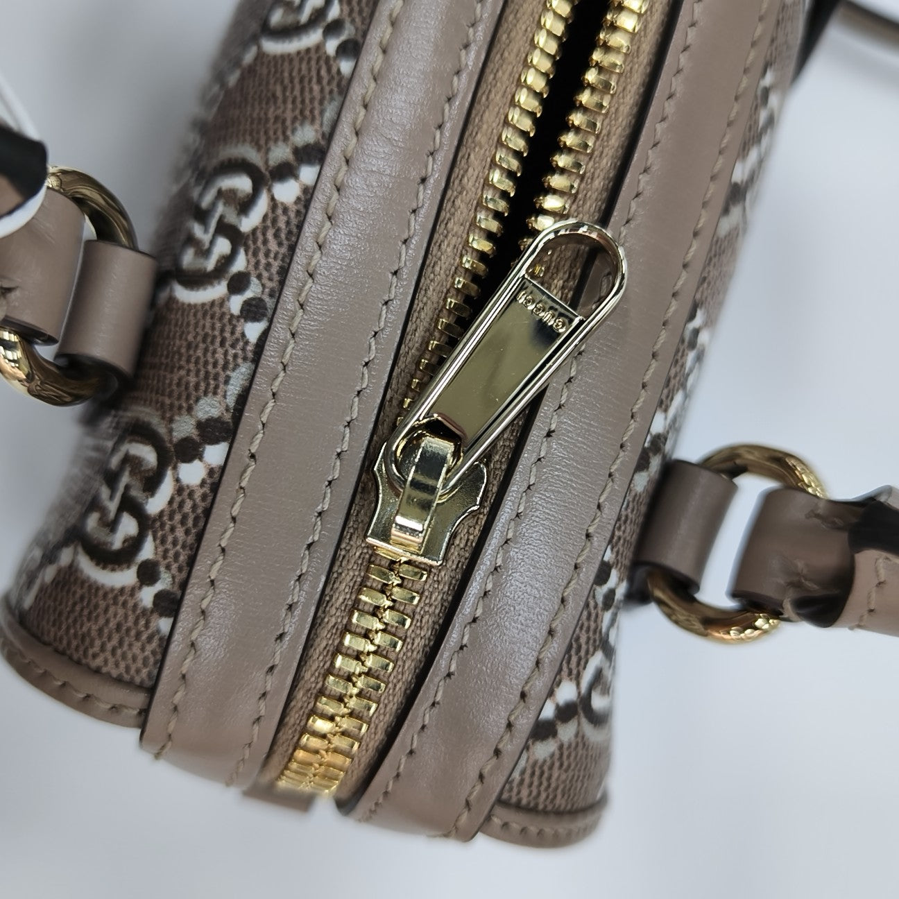 Monogram Coated Canvas Shoulder Bag Super Mini Gray