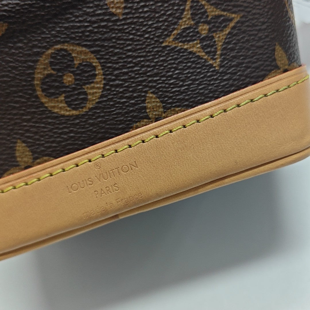 NOÉ Nano Monogram Coated Canvas Brown