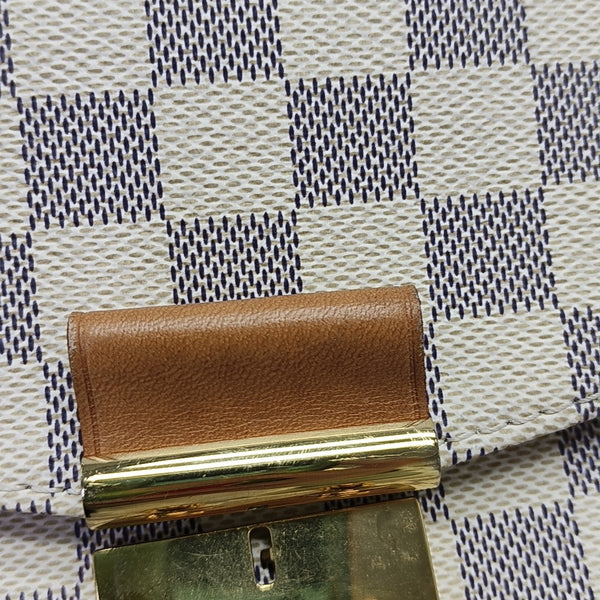 CROISETTE Damier Azur Coated Canvas White