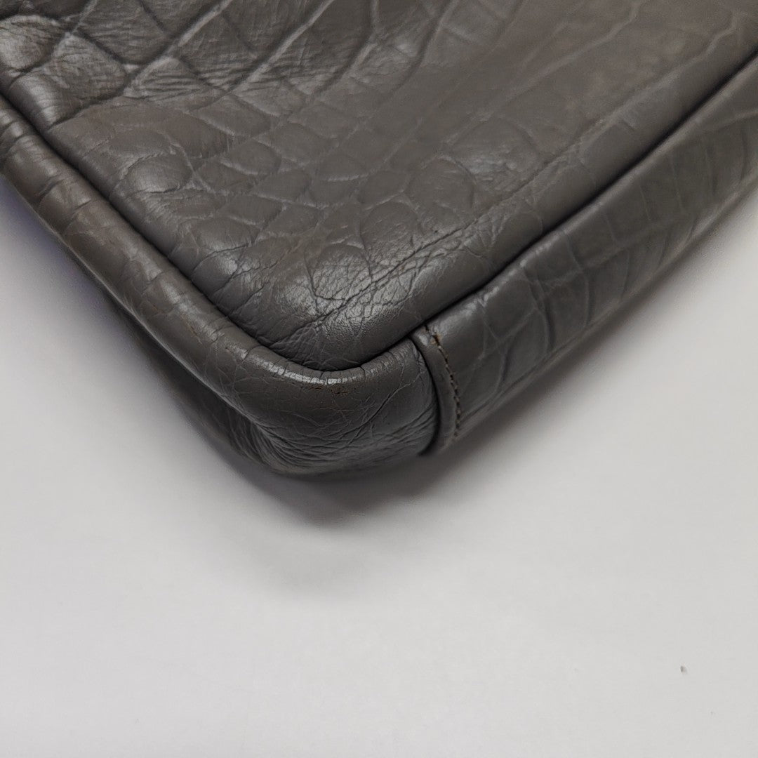 COLLEGE Medium Calfskin Gray