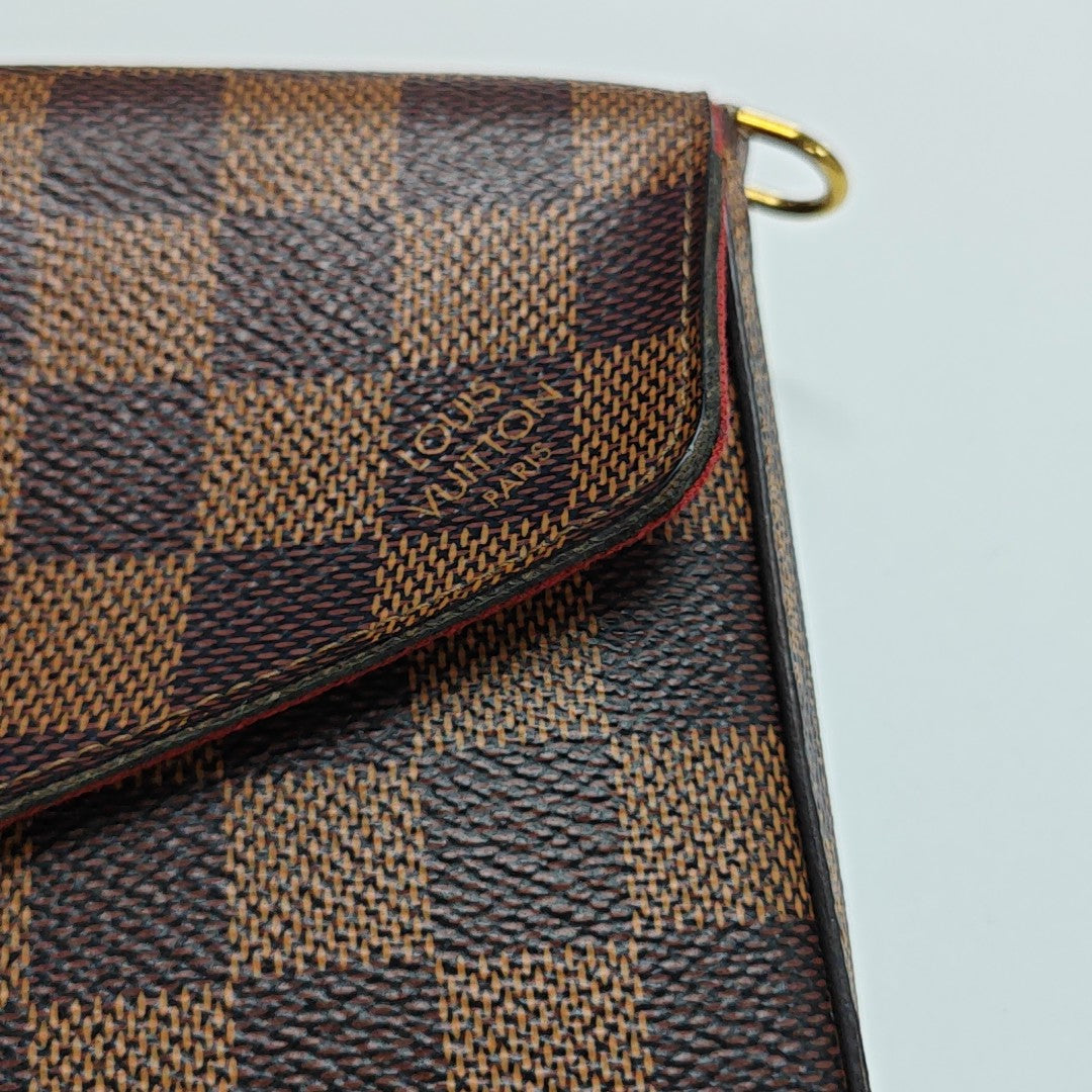 FÉLICIE Damier Ebene Coated Canvas Brown