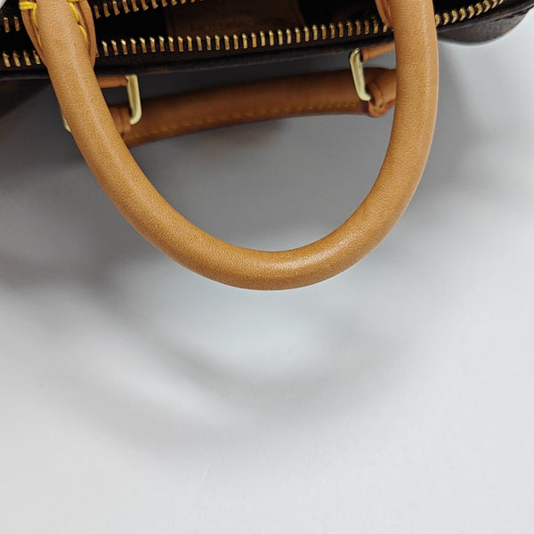 SPEEDY Nano Monogram Coated Canvas Brown