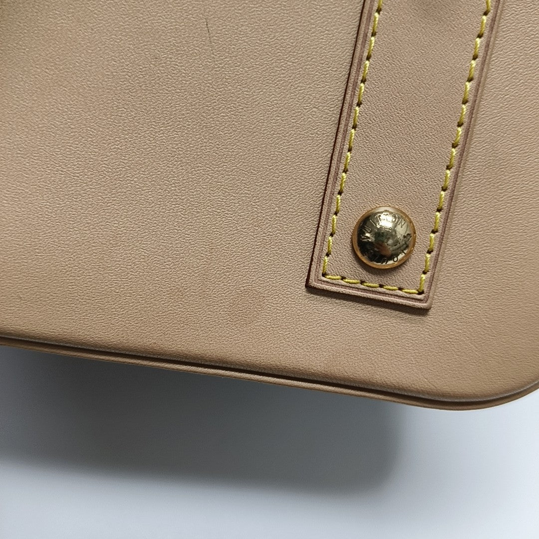 ALMA BB Monogram Coated Canvas Brown