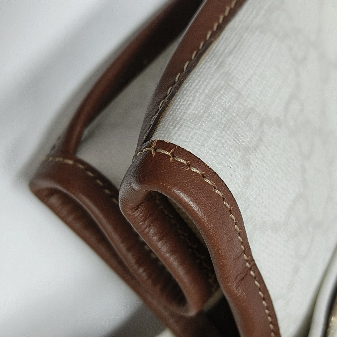 Monogram Coated Canvas Tote Bag White