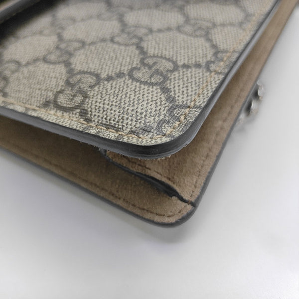 Dionysus Mini Monogram Coated Canvas Beige