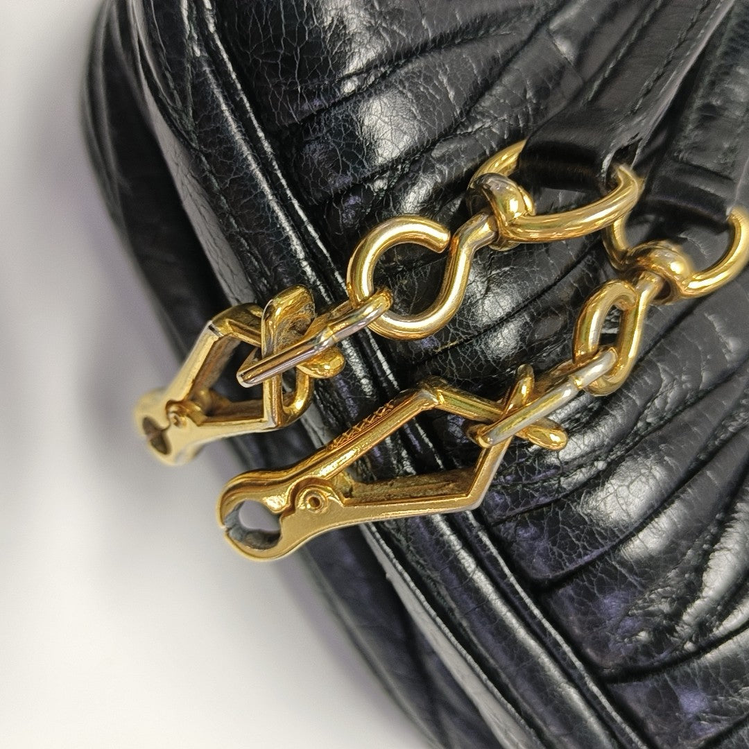 Matelassé Quilted Lambskin Black