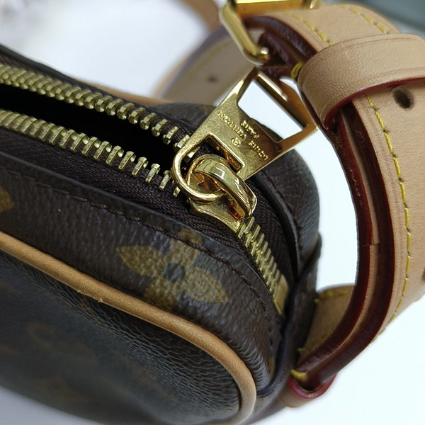 CROISSANT Monogram Coated Canvas Brown