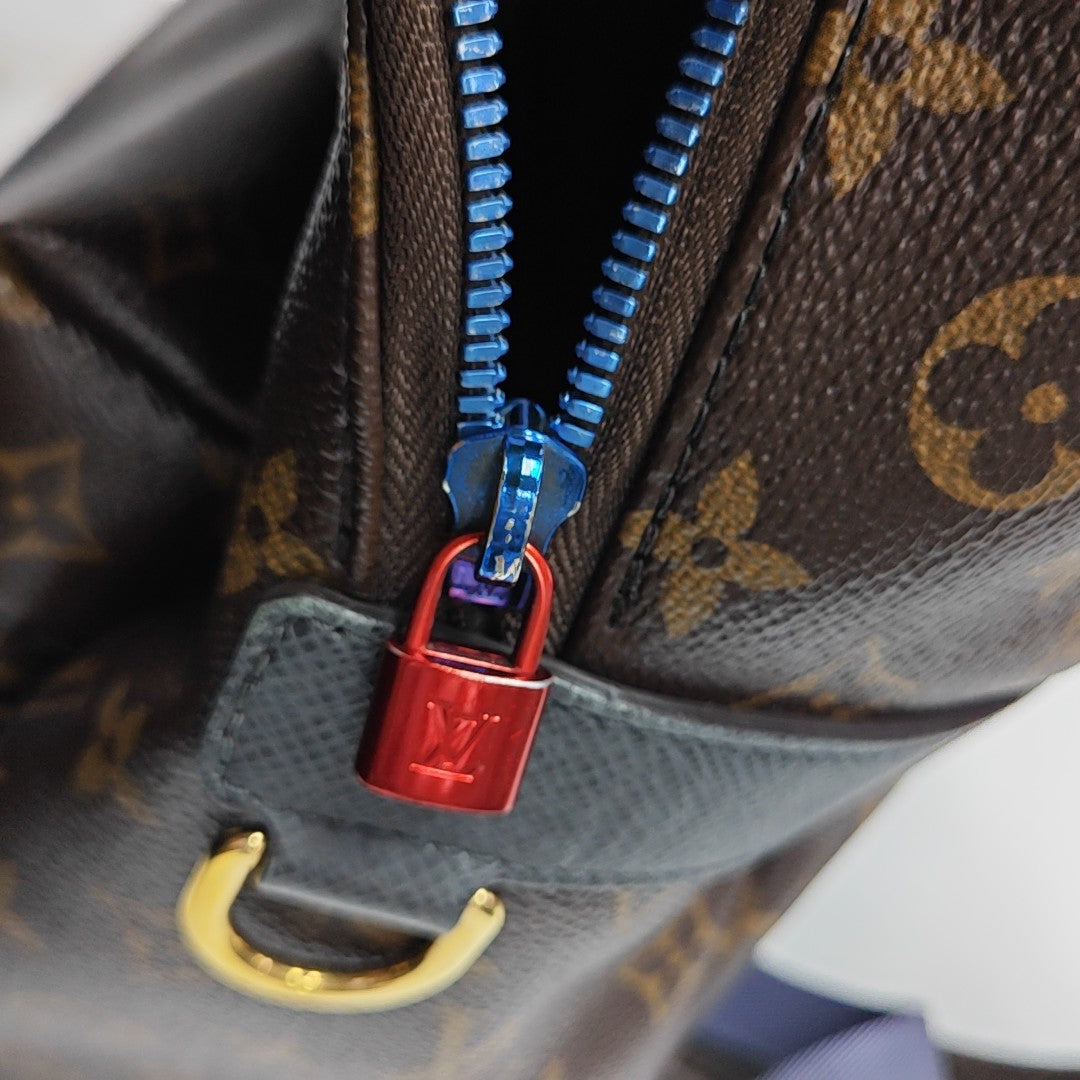JOSH Monogram Coated Canvas Brown