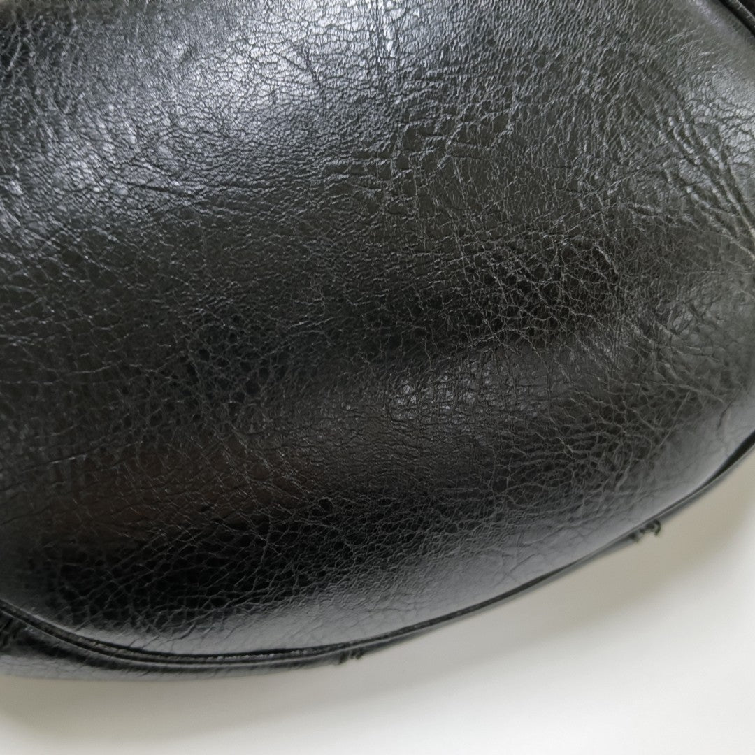 Pompon Bag Calfskin Black