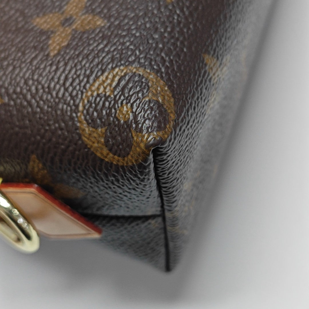 COSMETIC PM Monogram Coated Canvas Brown