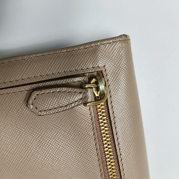 Saffiano Calfskin Wallet Beige
