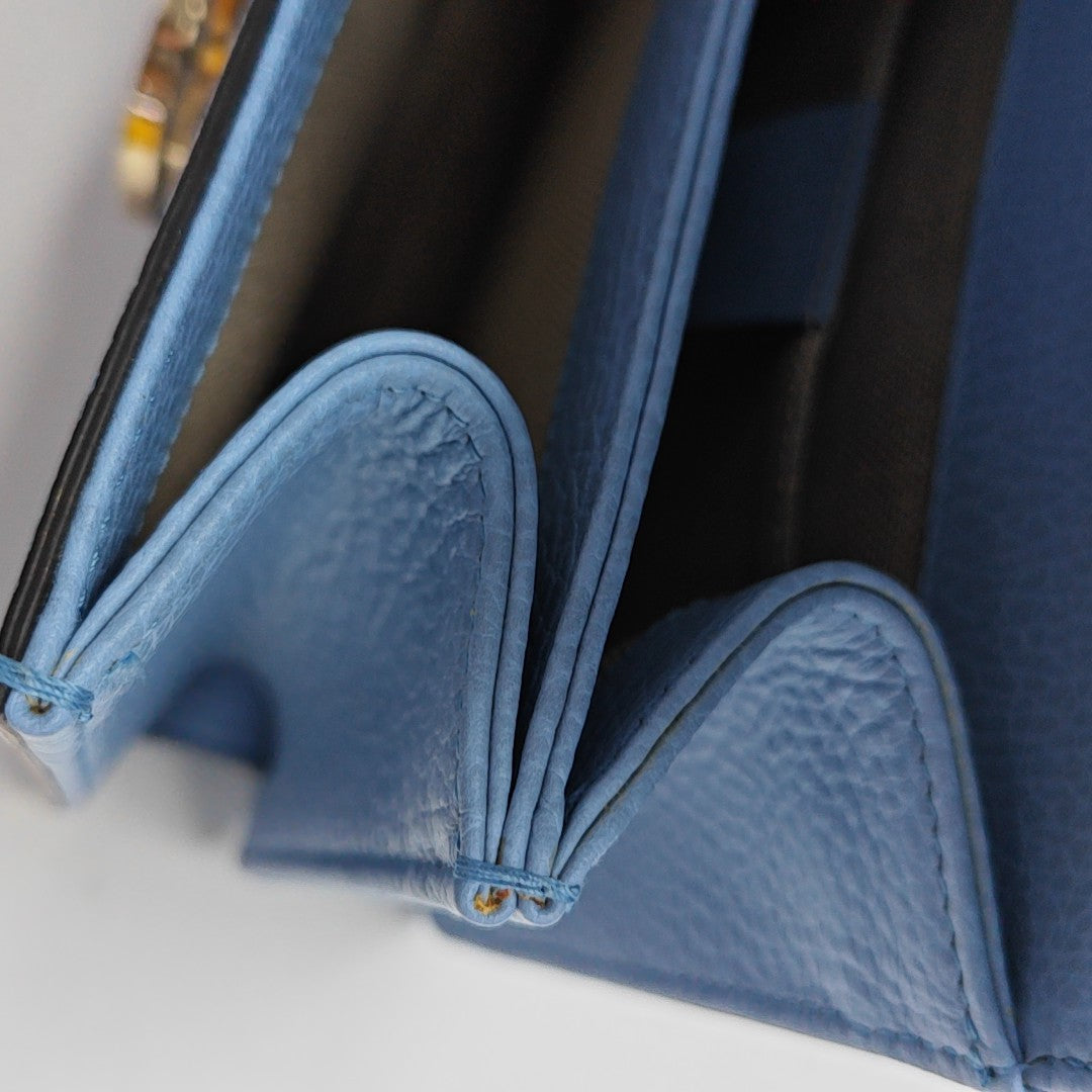 Authenticated pre-owned  Interlocking G Small Calfskin Blue - Shoulder Bag at Looply