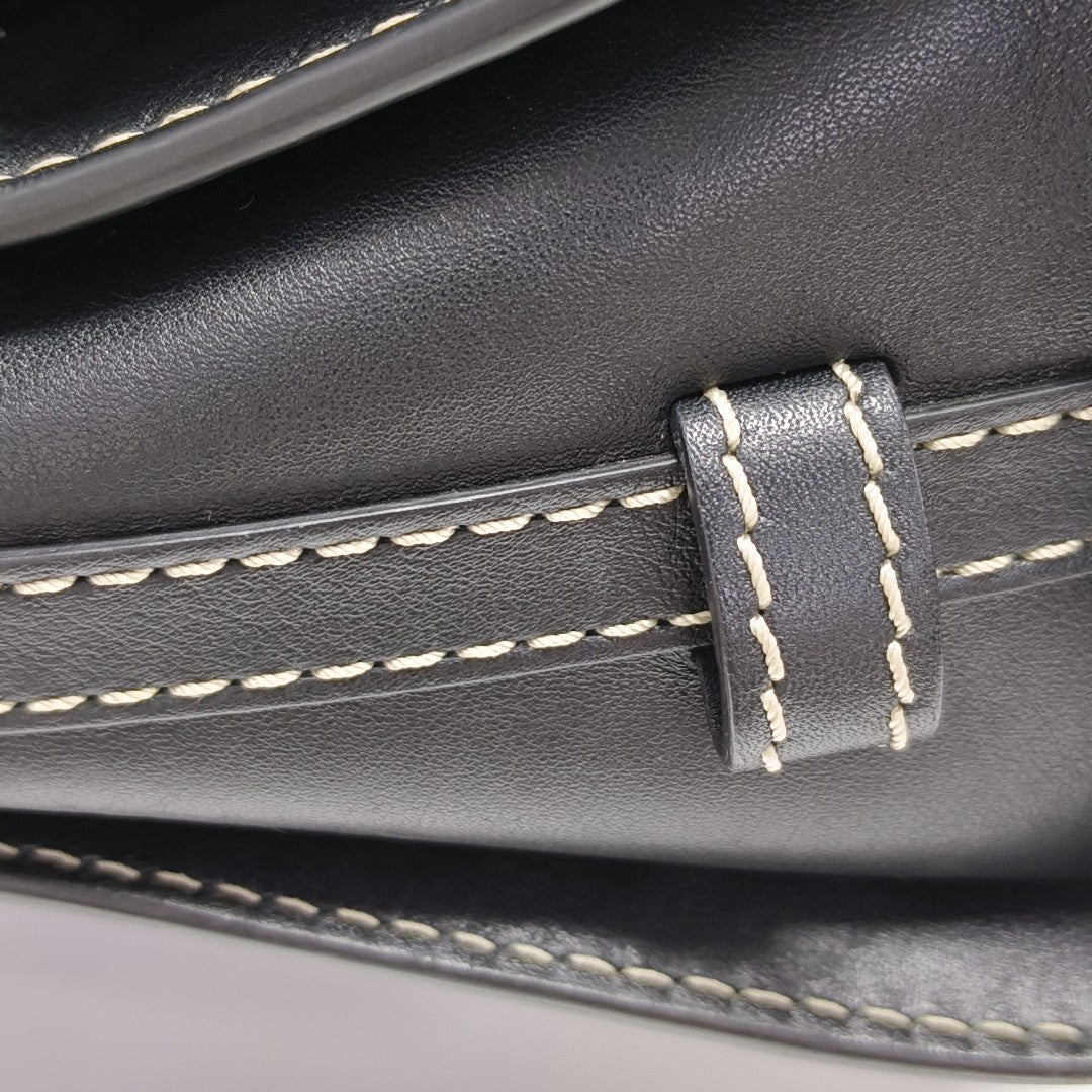 Calfskin Shoulder Bag Black