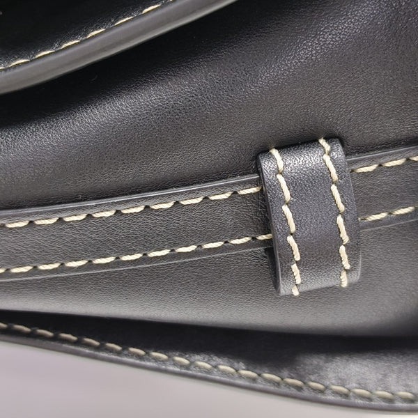 Calfskin Shoulder Bag Black