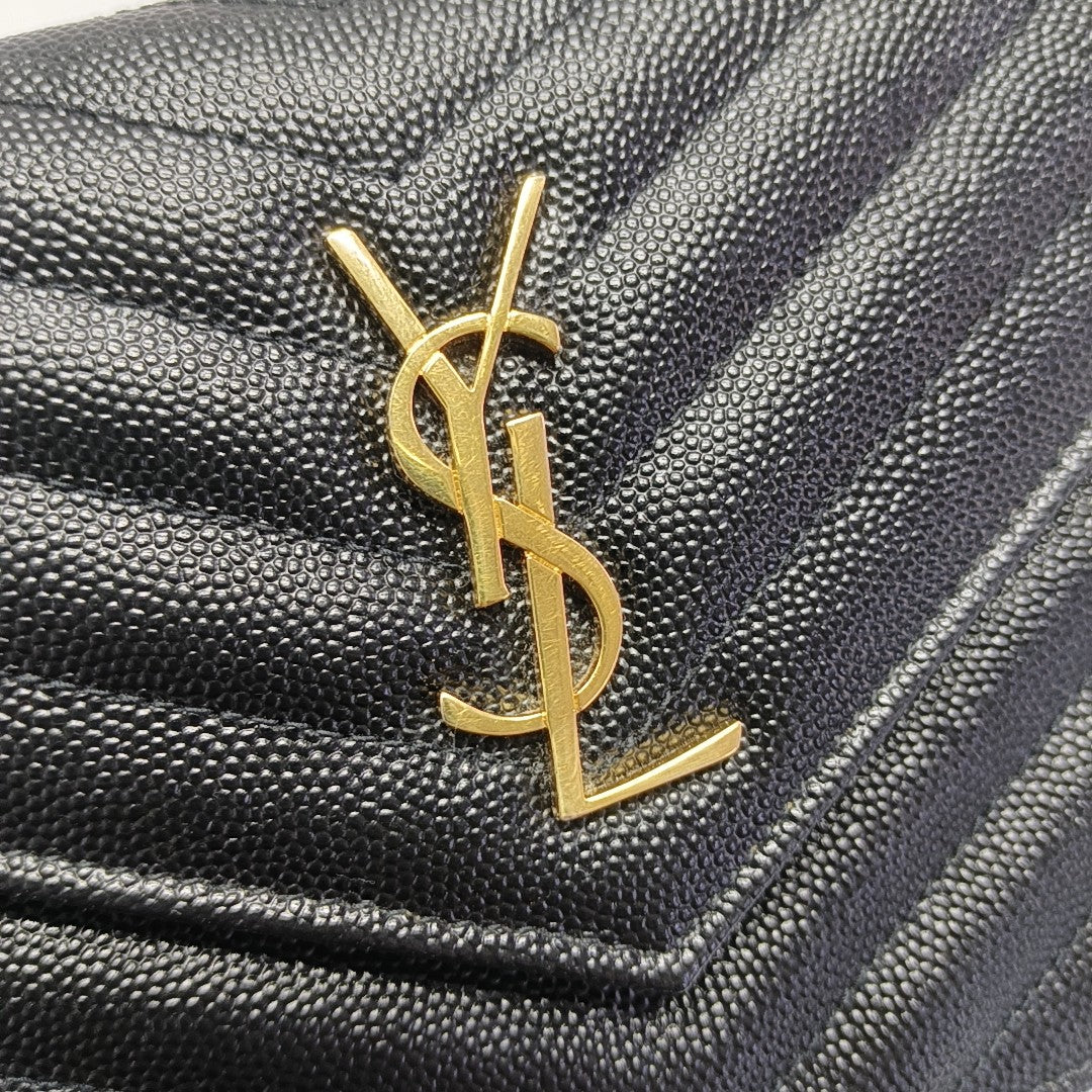 MONOGRAM Chevron Calfskin Black