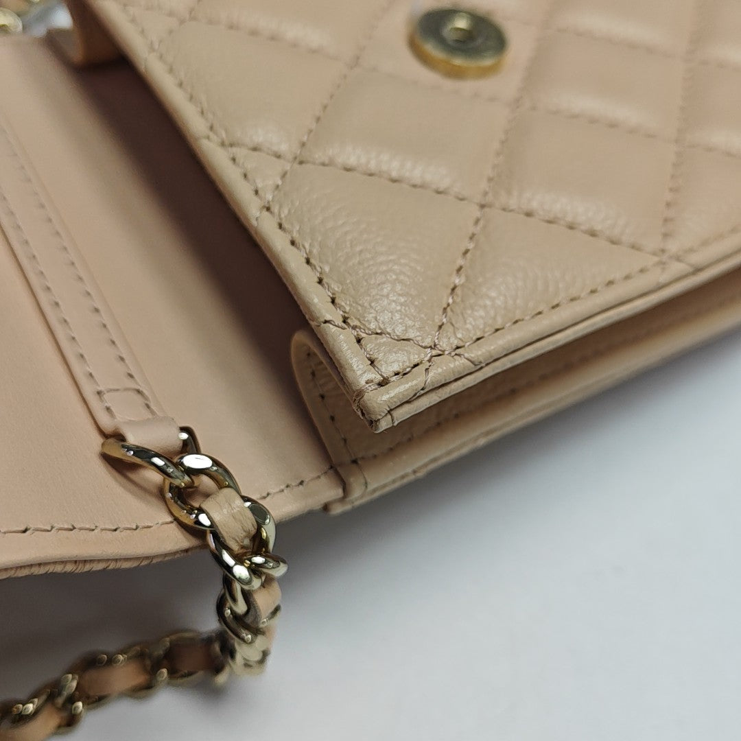 Quilted Grained Calfskin Pink