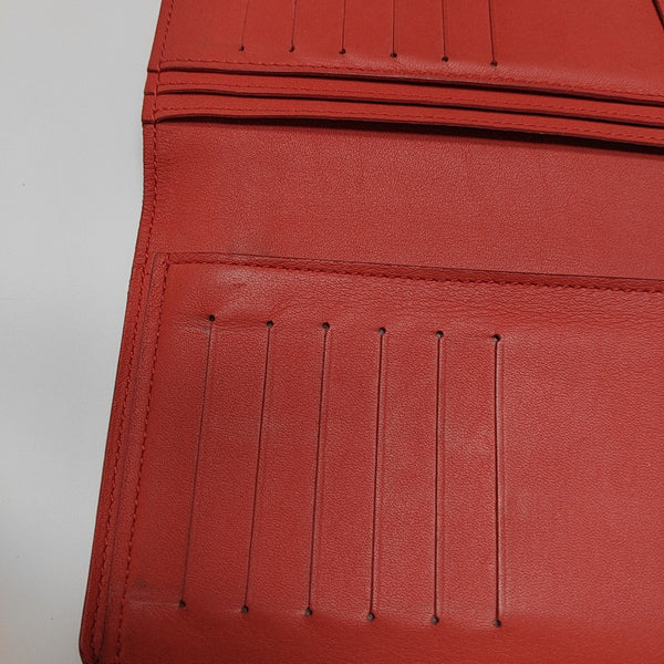 BRAZZA Damier Calfskin Red Wallet