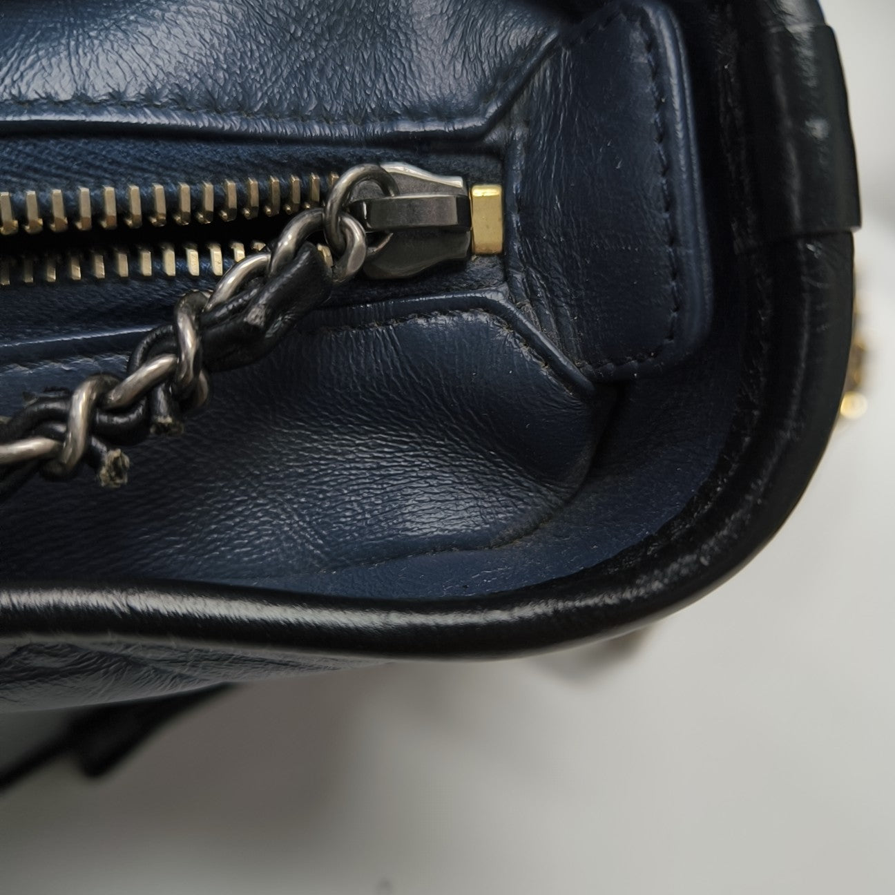 GABRIELLE Small Quilted Calfskin Blue