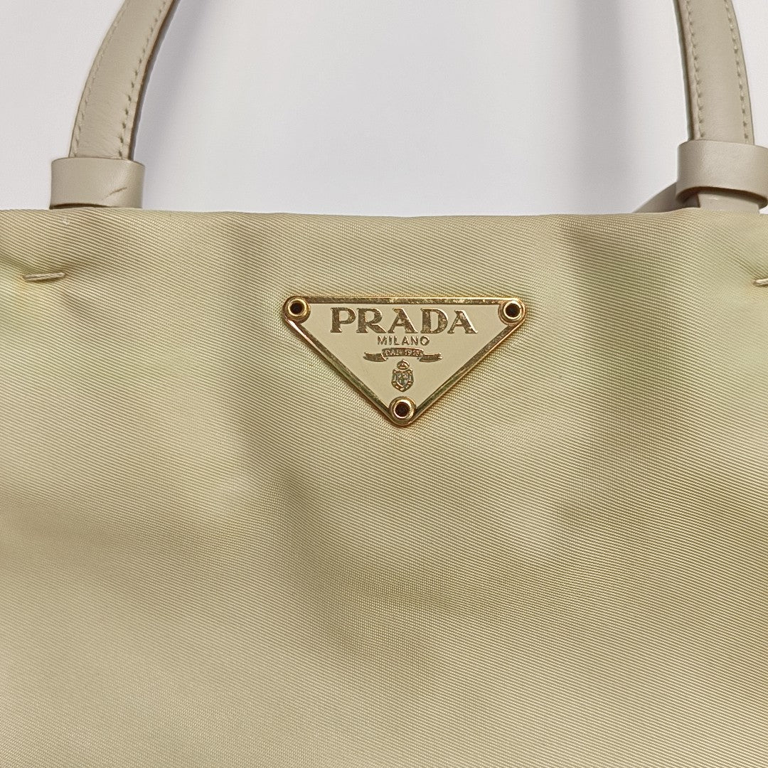 Nylon Tote Bag Beige