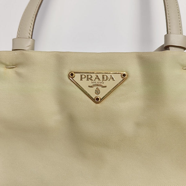 Nylon Tote Bag Beige