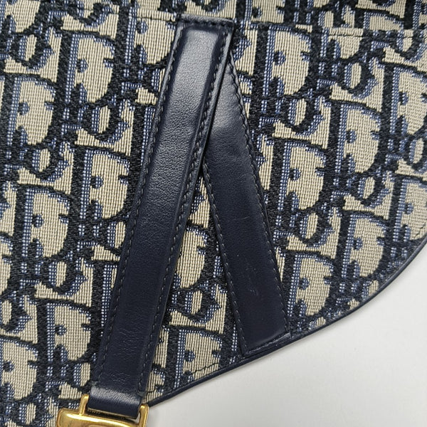 Saddle Mini Oblique Canvas Blue
