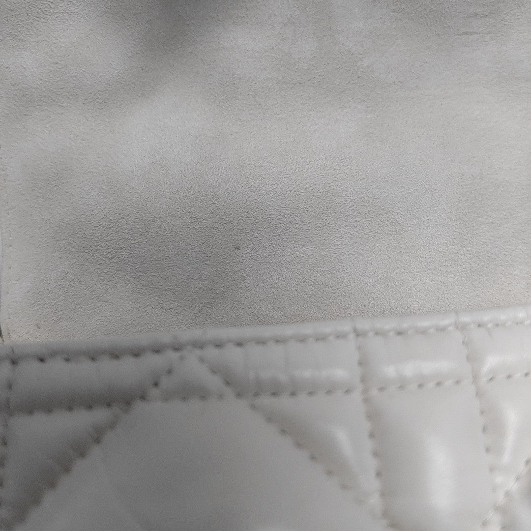 Authenticated pre-owned  Diorcamp Small Cannage Calfskin White - Shoulder Bag at Looply
