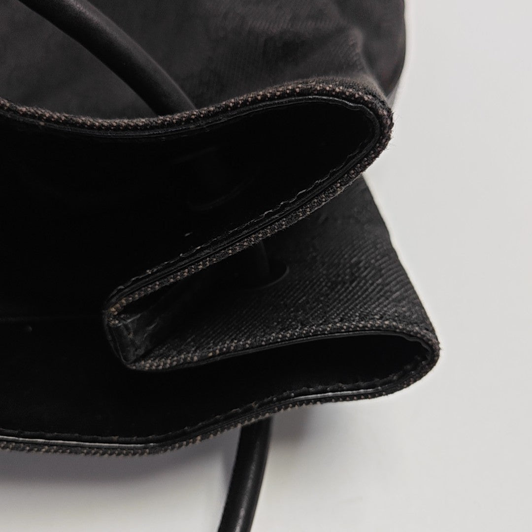 Monogram Canvas Tote Bag Black