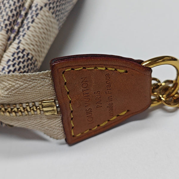 ACCESSOIRES Mini Damier Azur Coated Canvas White