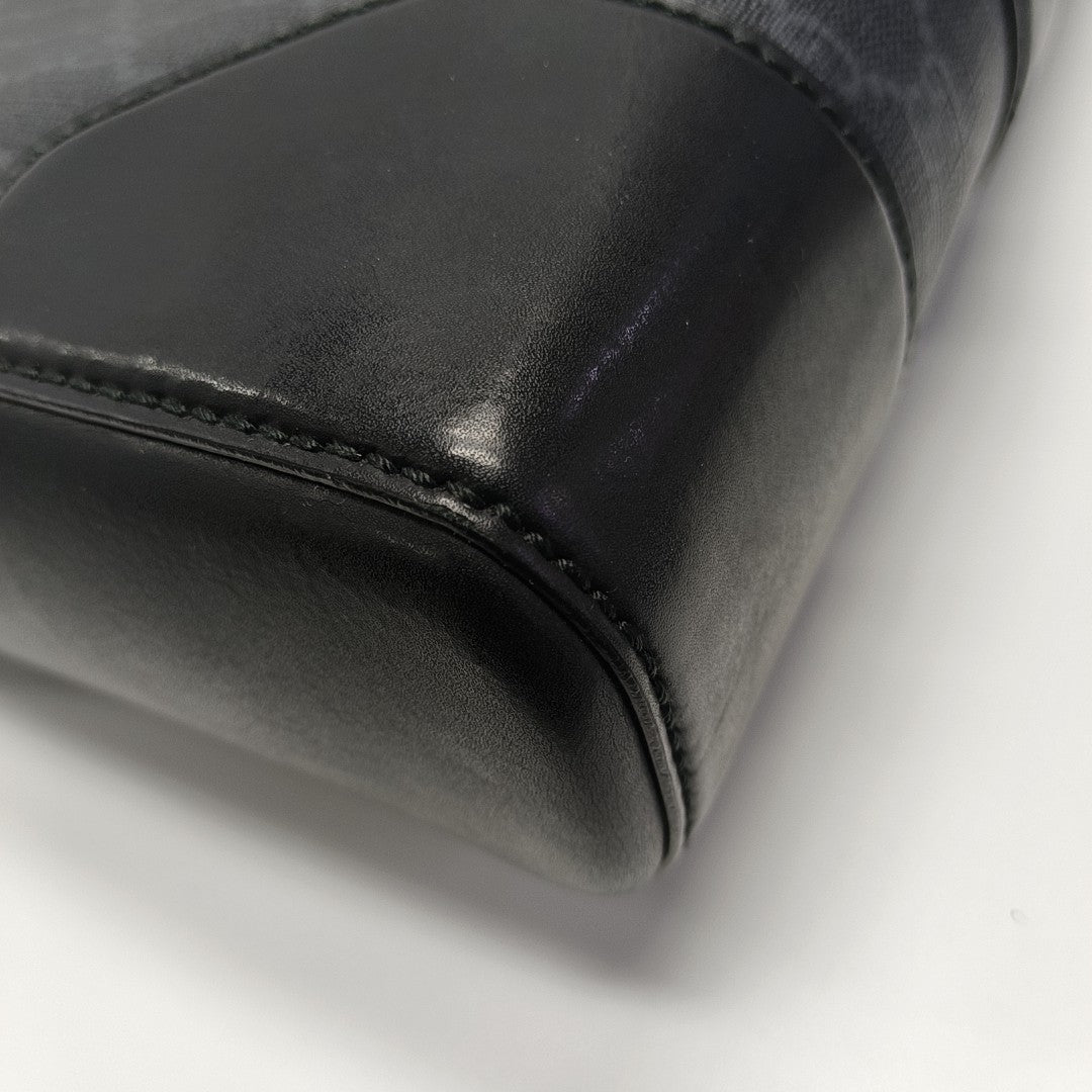 Monogram Coated Canvas Top Handle Bag Black